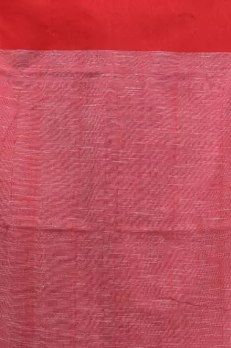 White cotton handspun soft saree with ikkat designs