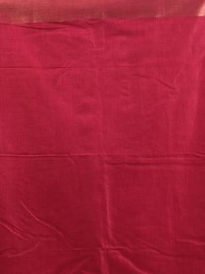 Magenta silk blend soft saree with zari borders 4