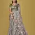 Grey organza brasso printed saree