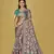 Grey organza brasso printed saree