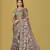 Grey organza brasso printed saree
