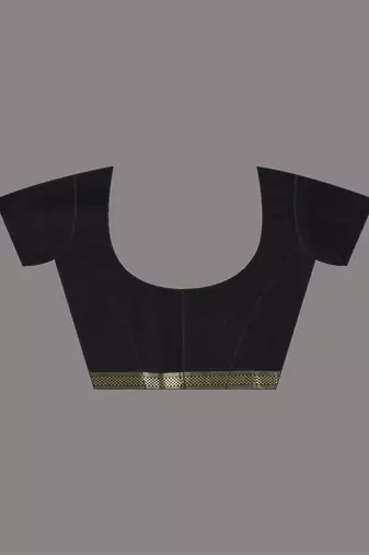 Navy blue cotton soft saree with woven designs