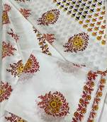 Hand Block Printed Saree With Blouse