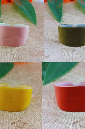 Multi acrylic plain free size bracelets combo
