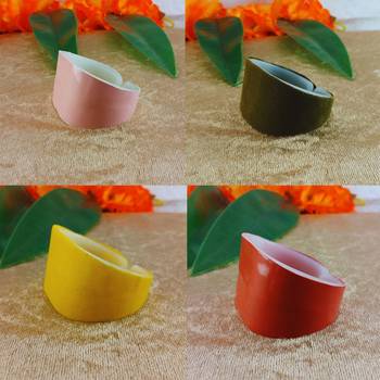 Multi acrylic plain free size bracelets combo 3