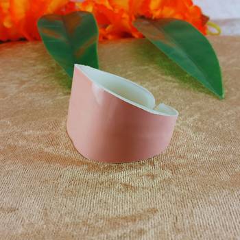 Pink acrylic plain free size bracelets 3