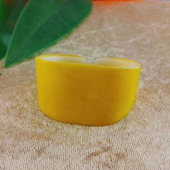 Yellow acrylic plain free size bracelets 1
