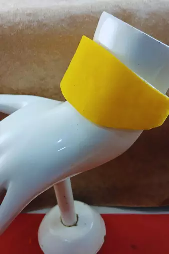 Yellow acrylic plain free size bracelets