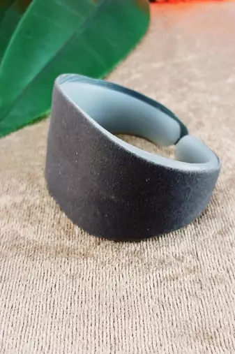 Grey acrylic plain free size bracelets