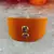 Orange acrylic kundan stud free size bracelets