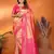 Peach tissue silk blend saree with weaving zari work