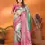 Sky blue banarasi tissue silk blend saree with weaving work