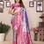 Purple banarasi tissue silk blend saree with weaving work