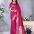 Pink banarasi tissue silk blend saree with gala weaving work