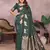 Dark green banarasi tissue silk blend saree with gala weaving work
