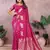 Pink banarasi tissue silk blend saree with gala weaving work
