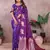 Purple banarasi tissue silk blend saree with gala weaving work