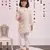 White cotton woven boys kurta pyjama set