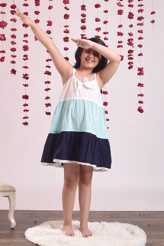 Multicolor cotton woven dress