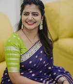 Purple Viscose Georgette Weaving Jacquard Saree 