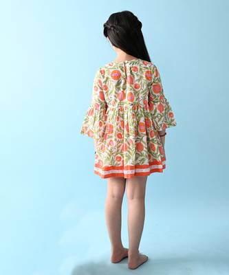 Multicolor floral printed cotton dress 2