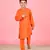 Orange cotton woven boys kurta pyjama