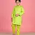 Green cotton woven boys kurta pyjama