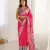 Pink chinon printed saree
