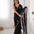 Black beads and sequin work saree