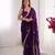 Purple fancy partywear saree