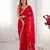 Red fancy partywear saree