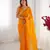 Yellow fancy partywear saree
