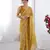 Mustard gold crush sequins and mofis work saree