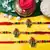 combo of 3 beaded cotton thread with ad stones & meenakari designer rakhi for brother