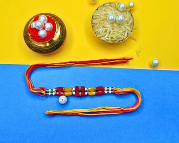 combo of 12 beaded cotton thread with ad stones & meenakari designer rakhi for brother 3