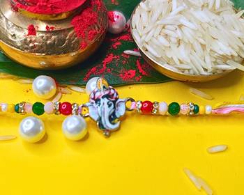 combo of 12 beaded cotton thread with ad stones & meenakari designer rakhi for brother 2