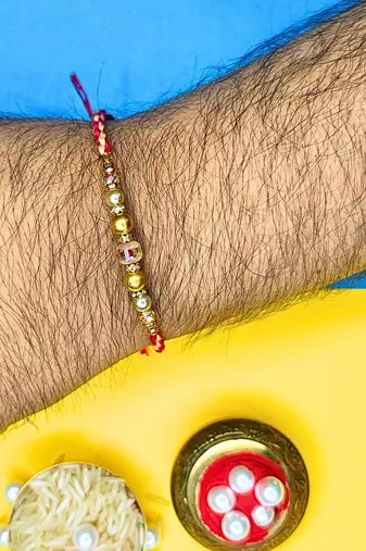 combo of 12 beaded cotton thread with ad stones & meenakari designer rakhi for brother