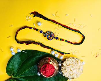 combo of 12 beaded cotton thread with ad stones & meenakari designer rakhi for brother 3