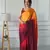 ready to wear yellow chinon solid saree