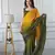 ready to wear mustard chinon solid saree
