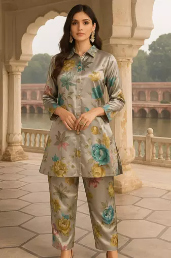 Floral printed coord set