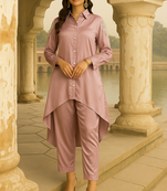 Crepe silk coord set