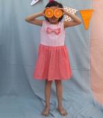 Pink cotton woven dress