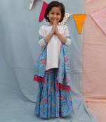 Pink cotton woven kurta pant and pant with dupatta