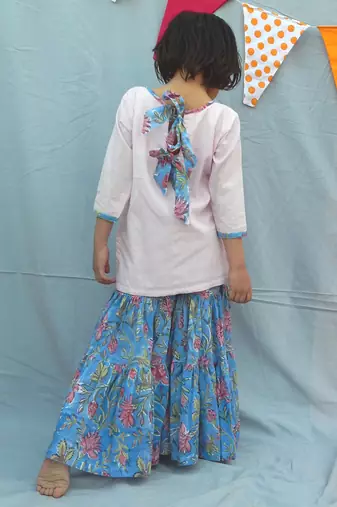 Pink cotton woven kurta pant and pant with dupatta