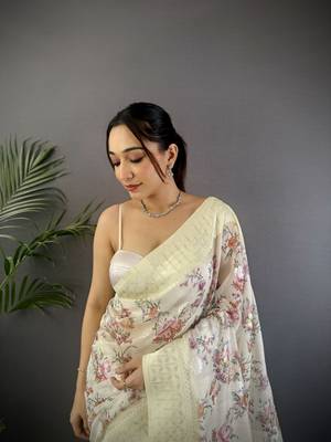 grey Silk blend floral motifs coppery tone banarasi saree 3