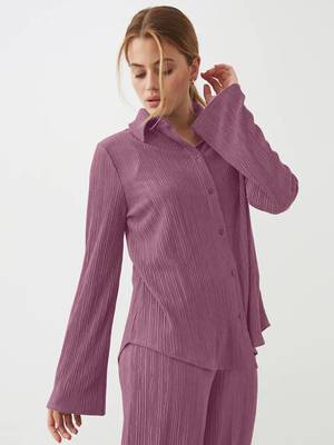 Trendmalls Casual cotton blend shirt with trouser co ords set 4