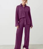 Trendmalls Casual cotton blend shirt with trouser co ords set