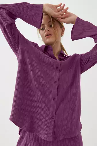 Trendmalls Casual cotton blend shirt with trouser co ords set