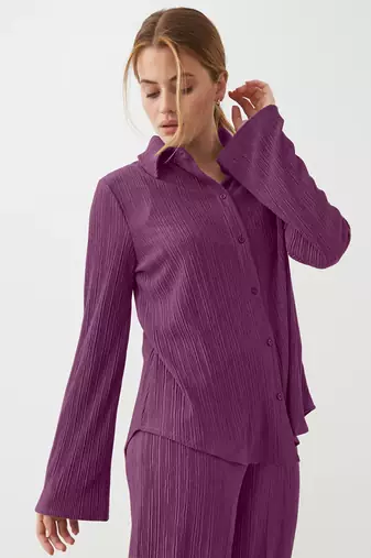 Trendmalls Casual cotton blend shirt with trouser co ords set